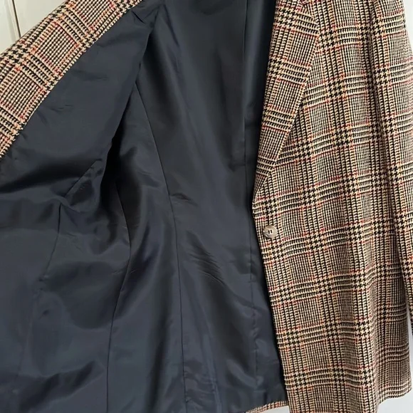 Vintage HARVE BERNARD Wool Plaid Blazer size 6 - Picture 7 of 14